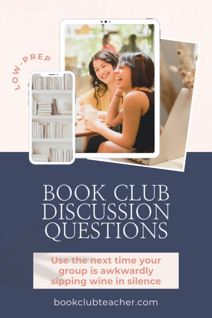 Low-prep book club discussion questions image showing women laughing together during a book club meeting.